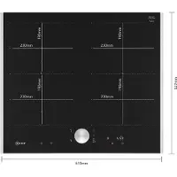 NEFF N 90, Table de cuisson à induction, 60 cm, noir, avec cadre à poser, T66TTX4L0