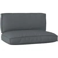 vidaXL Pallet Coussin Set 2 pcs Anthracite Tissu Oxford