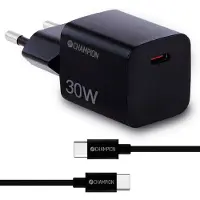Champion Chargeur 30W + Câble USB-C Noir