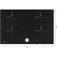 NEFF Table de cuisson induction 80cm 4 feux 7400w noir - - T68PTY4L0 -