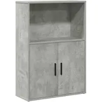vidaXL Bibliothèque gris béton 60x24x85 cm bois d'ingénierie
