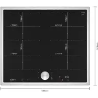 NEFF N 90, Table de cuisson à induction, 60 cm, noir, avec cadre à poser, T66STX4L0