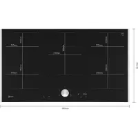 NEFF Table de cuisson induction 90cm 5 feux 1100w noir - - T69TTX4L0 -
