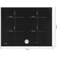 NEFF Table de cuisson induction 71cm 4 feux 7400w noir - - T67TTX4L0 -