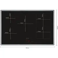 Siemens iQ500, Table de cuisson à induction, 80 cm, Noir, Avec cadre à poser, ED845HWB1E