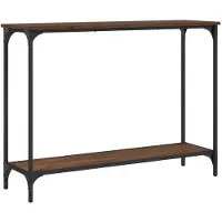 vidaXL Table console chêne marron 101x30,5x75 cm bois d'ingénierie