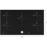 NEFF Table de cuisson induction 90cm 5 feux 1100w noir - - T69PTX4L0 -