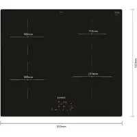 Siemens iQ100, Table de cuisson à induction, 60 cm, noir, sans cadre, EU611BEB6E