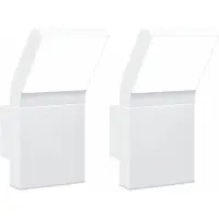 vidaXL Applique murale d'extérieur LED 2 pcs. Blanc Aluminium moulé sous pression