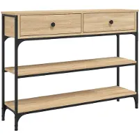vidaXL Table console chêne sonoma 100x25x75 cm bois d'ingénierie