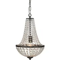 Markslöjd Suspension GRÄNSÖ en cristal noir, 1 lampe