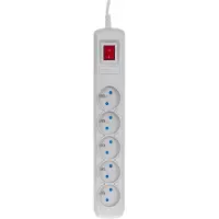 ActiveJet graue Steckdosenleiste mit Kabel acj combo 5g/3m/bezp. aut/s