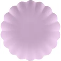 Party Deco Plastikteller „Rüsche“ – violett- wiederverwendbar (4x)