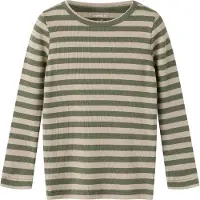 Name it T-Shirt 'NMNBANIO' beige / vert foncé