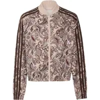 Adidas Originals Sst Loose Cropped Paisley Full Zip Sweatshirt Beige 9-10 Years Fille