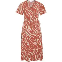 Vila Robe 'VILOVIE' rouge rouille / blanc