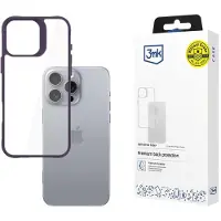 3mk Protection Étui SatinArmor+ pour iPhone 16 Pro Max 6.9" fioletowy/pourpre grade militaire (Apple iPhone 16 Pro Max), Coque pour téléphone portable, Violet, Transparent
