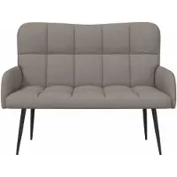vidaXL Canapé deux places , taupe, 115 x 61 x 87 cm, tissu