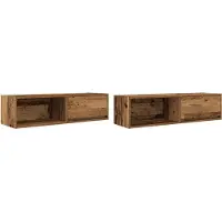 vidaXL Armoires TV 2 pcs. Aspect vieux bois 100x31x25,5 cm Matériau dérivé du bois