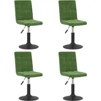vidaXL Chaise de salle à manger 4 pcs. Pivotant Vert foncé Velours