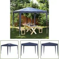 The Living Store Tente de réception 2,5x2,5 m Bleu