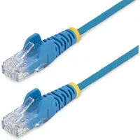 StarTech.com .com Câble Cat6 de 1,5 m - Câble de brassage Cat6 fin - Bleu - Connecteurs RJ45 Snagless - Câble Gigabit Ethernet - 28 AWG - Câble de brassage - RJ-45 (M)