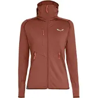 Salewa - Polaire stretch et légère en Polarlite zippée - Agner Hybrid PL DST W FZ Hoody Etruscan Red Melange pour Femme - Taille L - Rouge