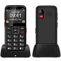 YONIS Téléphone Portable 4G Pour Seniors Écran 2.31 Pouces Batterie 1800mAh Avec Base De Charge Noir