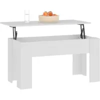 vidaXL Table basse blanche 101x49x52 cm Bois composite