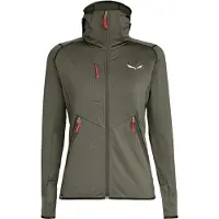 Salewa - Polaire stretch et légère en Polarlite zippée - Agner Hybrid PL DST W FZ Hoody Faded Green Melange pour Femme - Taille XS - Vert