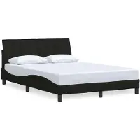 vidaXL Cadre de lit sans matelas "Hanko" noir 160x200 cm Tissu