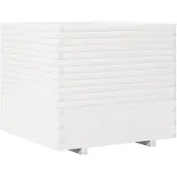 vidaXL Jardinière blanc 80x80x72 cm bois de pin massif