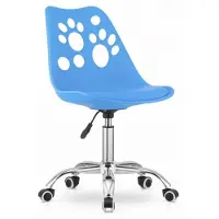 Leobert Chaise pivotante Valora PRINT Bleue - Chaise pivotante bleue confortable pour la maison ou le bureau