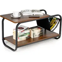 Modernhome Table basse loft moderne à deux niveaux