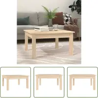 The Living Store Table basse 55x55x30 cm pin massif