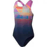Speedo Digi Placement Splashback Swimsuit Multicolore 5-6 Years Fille