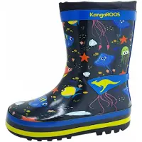 Kangaroos K-Summerrain : Bottes en caoutchouc bleues pour garçons, chaussures de loisirs