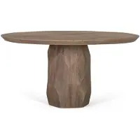 GINER Y COLOMER Table à manger en bois de manguier Kalua, 78 cm x 150 cm x 150 cm,