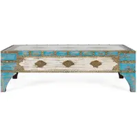 ZENZERO E COLORE Table basse en bois de manguier de Sanremo, 46 cm x 150 cm x 90 cm, Giner y Colomer