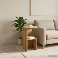 Prolenta Maison Exclusive - Table d'appoint en chêne Artisan Ø 39,5 x 55 cm, bois d'ingénierie