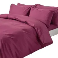 Homescapes Literie bordeaux prune densité de fil 200, 135 x 200 cm