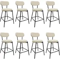 MOB-IN Chaises CELESTE îlot bar métal tissu velours côtelé H65cm