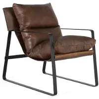 GINER Y COLOMER Fauteuil en cuir Gallipoli 80 cm x 58 cm x 80 cm