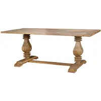 GINER Y COLOMER Table de salle à manger Zonai en bois de manguier, 77 cm x 200 cm x 100 cm, Giner y Colomer