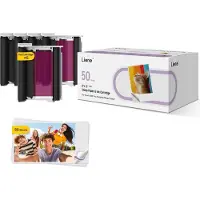 Liene Pearl N200 Pro 2*3" Paper 50 Sheets+5 Ink Cartridges (2x3 pouces), Papier photo, Blanc