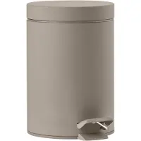 Zone Denmark Solo, 3 l, Rond, Acier, Gris clair, Pédale, 17 cm