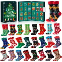 Sonstiges iZoeL Calendrier de l'Avent 24 Set de chaussettes de Noël pour hommes femmes enfants