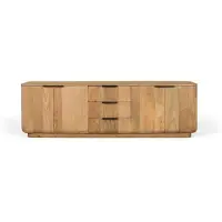 GINER Y COLOMER Meuble TV Nashik en bois de manguier, 55 cm x 180 cm x 40 cm,