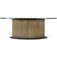 GINER Y COLOMER Table à manger en bois de manguier Sambhal, 76 cm x 220 cm x 110 cm,