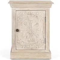 GINER Y COLOMER Petite table en bois de manguier finition sable